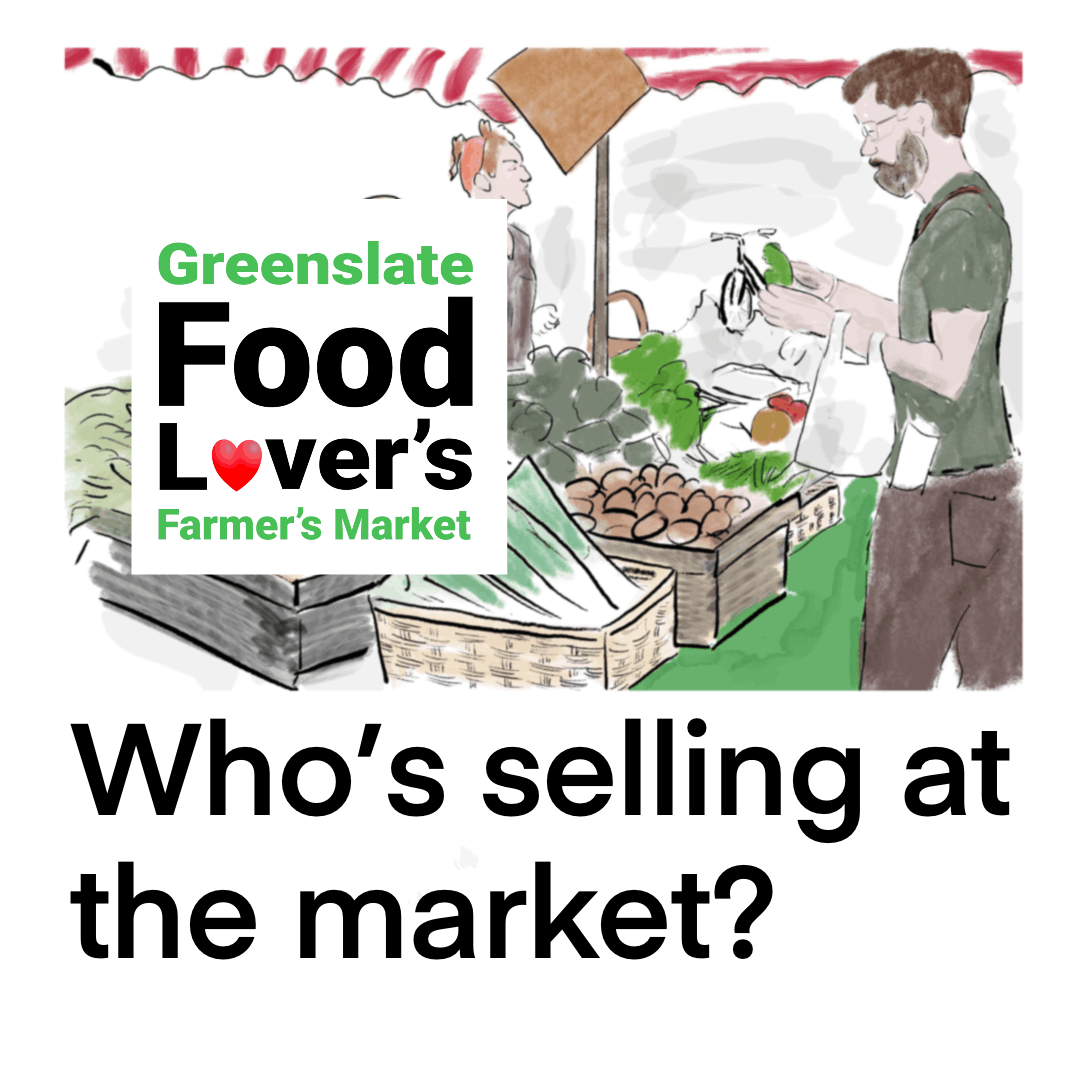 Who's at the market illustration